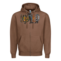 Chestnut so loved jhon 3.16 Zipper Hoodie - SublimationCraftShop