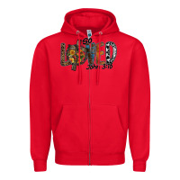 Red so loved jhon 3.16 Zipper Hoodie - SublimationCraftShop