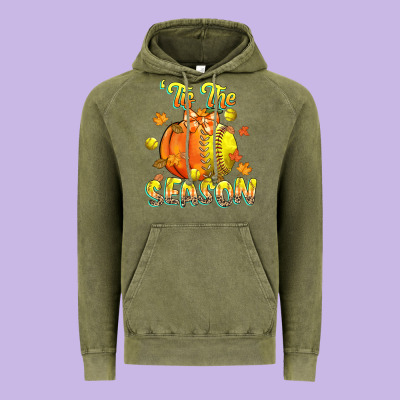 Its The Season Softball Vintage Hoodie Designed By Cowgirlartshop