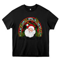 Black merry christmas y'all rainbow Heavy Core Tee - JahusDesignShop