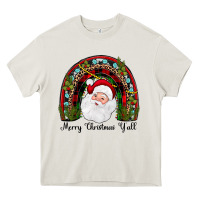 Cream merry christmas y'all rainbow Heavy Core Tee - JahusDesignShop