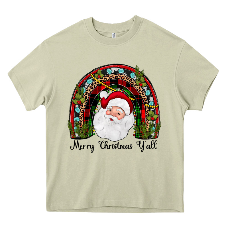Merry Christmas Y'all Rainbow Heavy Core Tee by JahusDesignShop | Teevron