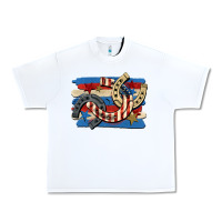 White 4th of july horseshoe Urban Heavy Tee - CowGirlArtShop