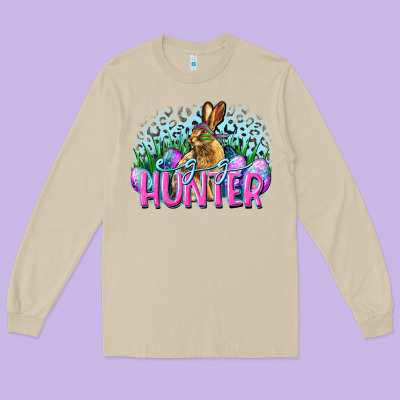 Egg Hunter Easter Day Long Sleeve Tee Designed By Cowgirlartshop