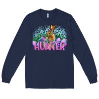 Navy Egg hunter Easter Day Long Sleeve Tee - CowGirlArtShop
