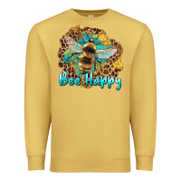 Antique Gold bee happy Premium Sweatshirt - Artiststas