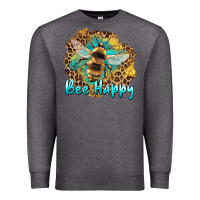 Charcoal Heather bee happy Premium Sweatshirt - Artiststas