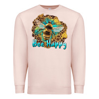 Pale Pink bee happy Premium Sweatshirt - Artiststas