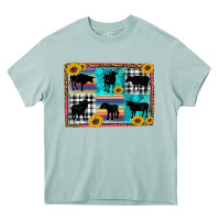 Arona cow sunflower leopard Heavy Core Tee - Artiststas