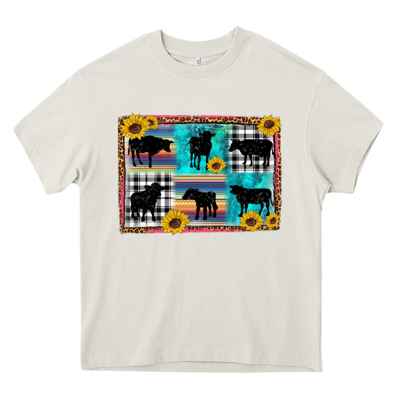 Cow Sunflower Leopard Heavy Core Tee by Artiststas | Teevron