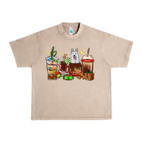 French Oak Christmas coffee cups with White Shepherd Urban Heavy Tee - RanaPortraitStore