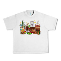 Lunar Rock Christmas coffee cups with White Shepherd Urban Heavy Tee - RanaPortraitStore