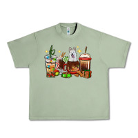 Oil Green Christmas coffee cups with White Shepherd Urban Heavy Tee - RanaPortraitStore