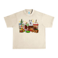 Sandshell Christmas coffee cups with White Shepherd Urban Heavy Tee - RanaPortraitStore