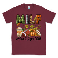 Burgundy Milf Man I Love Fall Classic Tee - texasbilliewilder