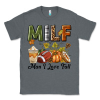 Charcoal Heather Milf Man I Love Fall Classic Tee - texasbilliewilder