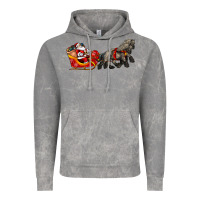 Cloud Rock santa riding his sleigh with gifts Vintage Hoodie - CowGirlArtShop