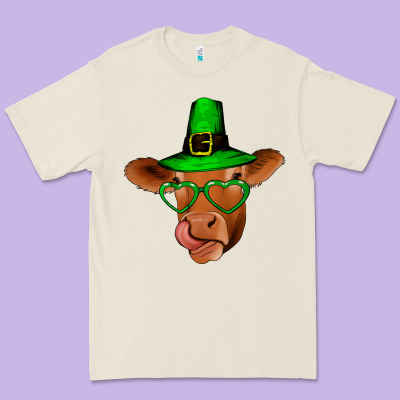 St Patricks Day Cow Premium Tee Designed By Bettercallsaul