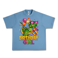 Pebble Blue 6th birthday girl t rex pink Urban Heavy Tee - CowGirlArtShop