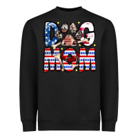 Black American Dog Mom Heavyweight Sweatshirt - CowhideDigitalArt