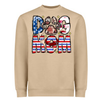 Mushroom American Dog Mom Heavyweight Sweatshirt - CowhideDigitalArt