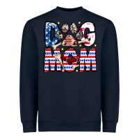 Navy American Dog Mom Heavyweight Sweatshirt - CowhideDigitalArt