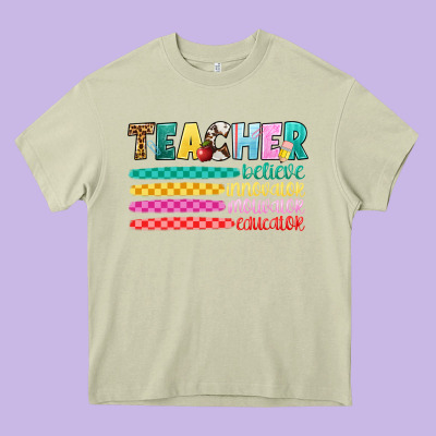 Teacher Believe Heavy Core Tee Designed By Artiststas