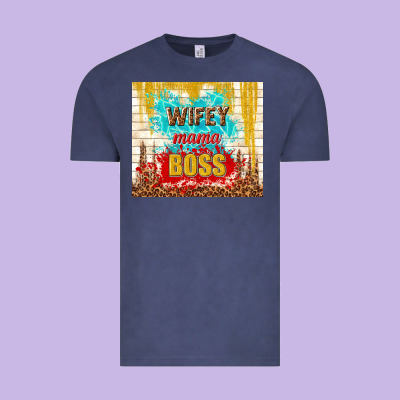 Wifey Mama Boss Vintage Tee Designed By Tumblerdesignbyshophia