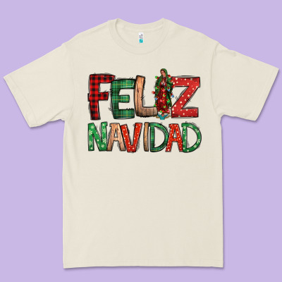 Feliz Navidad Our Lady Of Guadalupe Christmas Premium Tee Designed By Jasminsmagicworld