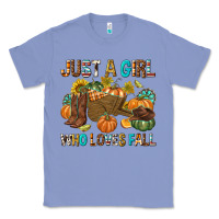 Colony Blue Just a Girl Who Loves Fall Classic Tee - texasbilliewilder