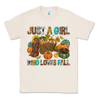 Natural Just a Girl Who Loves Fall Classic Tee - texasbilliewilder