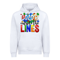 White color outside the lines Urban Hoodie - AdoDesignShop