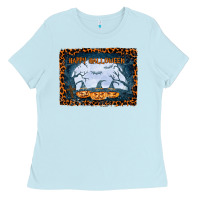 Baby Blue Happy Halloween Ladies Tee - Bettercallsaul