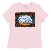 Bubblegum Pink Happy Halloween Ladies Tee - Bettercallsaul