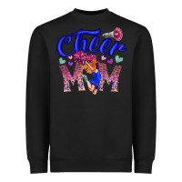 Black Cheer Mom Heavyweight Sweatshirt - CowhideDigitalArt