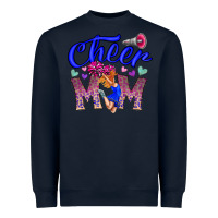 Navy Cheer Mom Heavyweight Sweatshirt - CowhideDigitalArt
