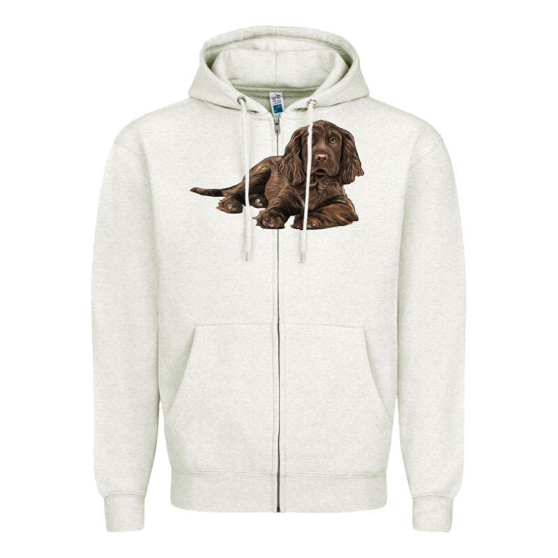 Sussex Spaniels Llustrations Zipper Hoodie by LillyAllenDesigns | Teevron
