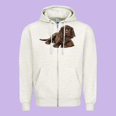Sussex Spaniels Llustrations Zipper Hoodie Designed By Lillyallendesigns