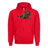 Red Sussex Spaniels llustrations Zipper Hoodie - LillyAllenDesigns