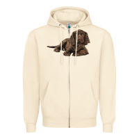 Sandshell Sussex Spaniels llustrations Zipper Hoodie - LillyAllenDesigns