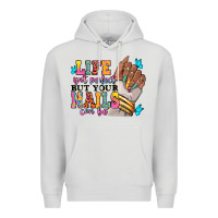 Dove Grey Life isn't perfect but your nails can be Premium Hoodie - RanaPortraitStore