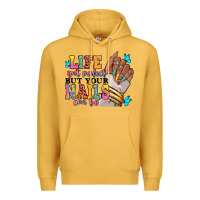 Mustard Life isn't perfect but your nails can be Premium Hoodie - RanaPortraitStore