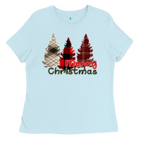 Baby Blue Merry Christmas Ladies Tee - Bettercallsaul