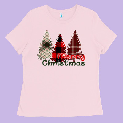 Merry Christmas Ladies Tee Designed By Bettercallsaul