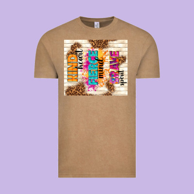 Kind Heart Fierce Mind Brave Spirit Vintage Tee Designed By Tumblerdesignbyshophia