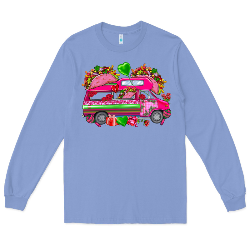 Valentine's Day Tacos Truck Mexico Long Sleeve Tee by HowdyJamesFarm | Teevron
