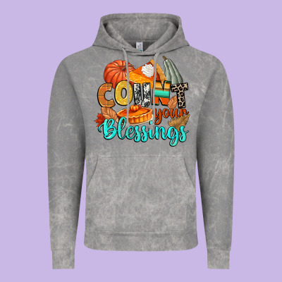 Count Your Blessings Vintage Hoodie Designed By Cowgirlartshop