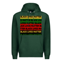 Sports Green black lives matter seamless pattern Premium Hoodie - BundleAndBundleShop
