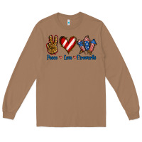Toasted Coconut Peace Love Fireworks Long Sleeve Tee - Jasminsmagicworld