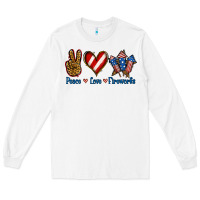 White Peace Love Fireworks Long Sleeve Tee - Jasminsmagicworld